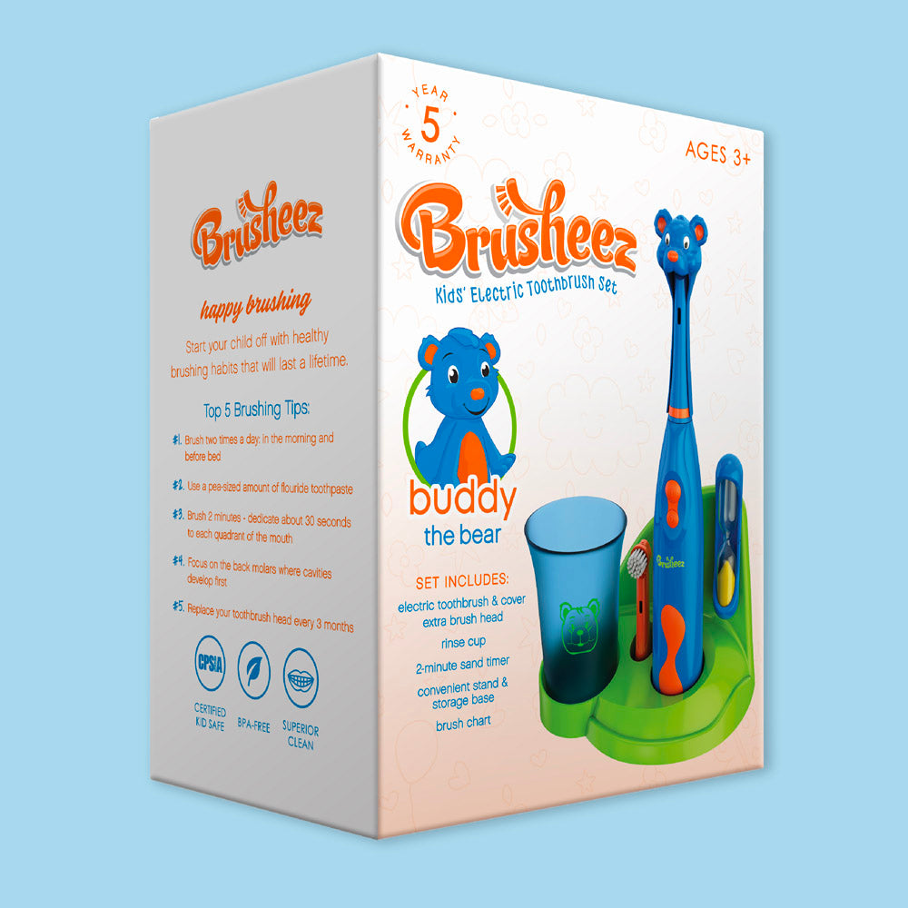 Brusheez® Kids’ Electric Toothbrush Set - Buddy the Bear