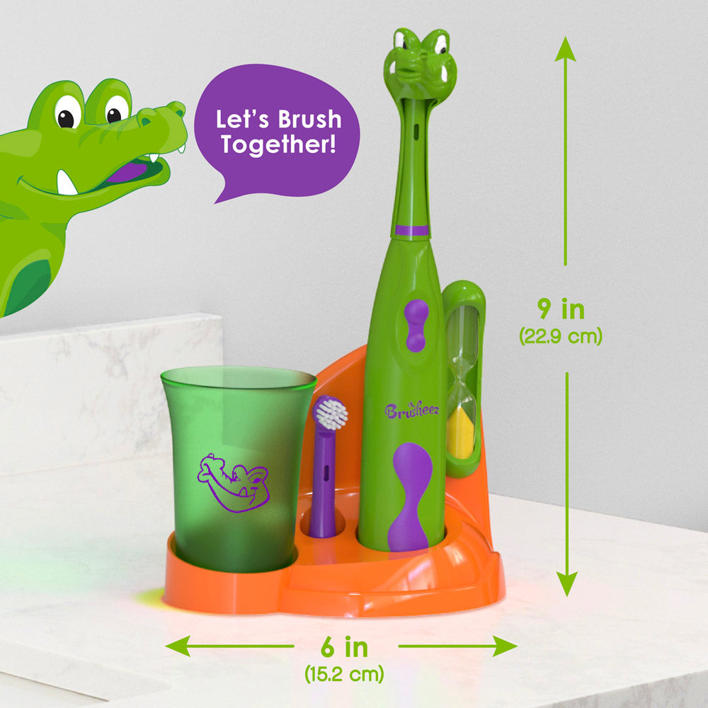 Brusheez® Kids’ Electric Toothbrush Set - Snappy the Croc