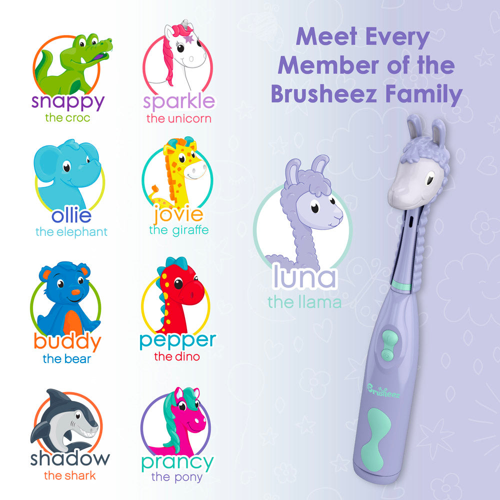 Brusheez® Kids’ Electric Toothbrush Set - Luna the Llama